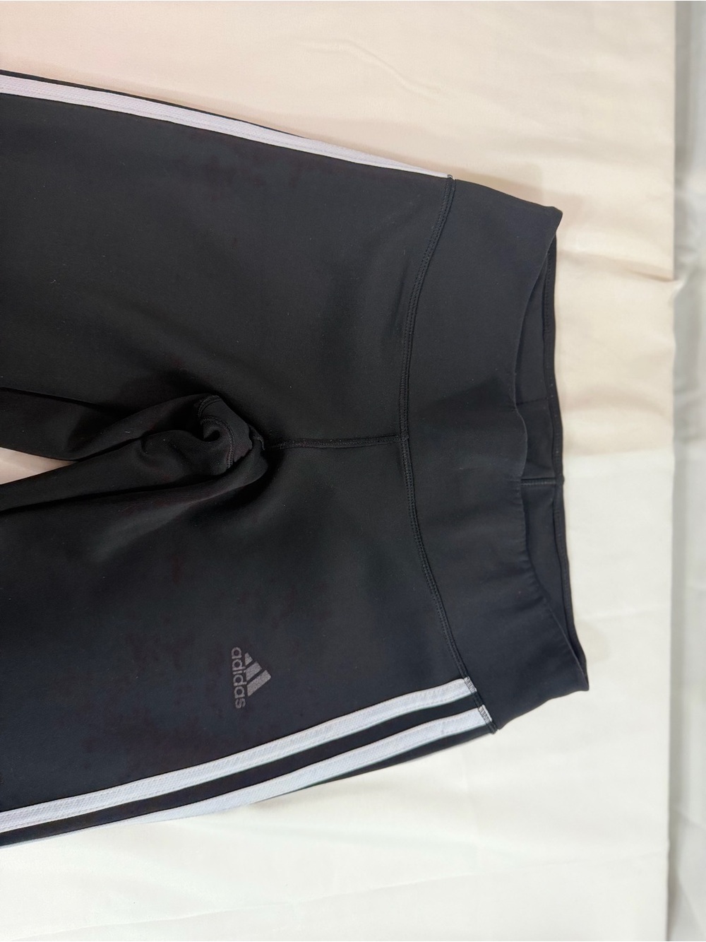 Leggings Depot Black Joggers with White Side Stripes
